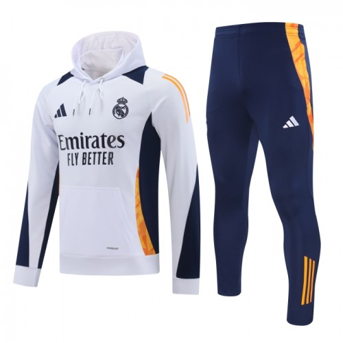 Real Madrid Hoodie Sweatshirt Za Trening 2024-25 Bijela Real Madrid Hoodie Sweatshirt Za Trening 2024-25 Bijela